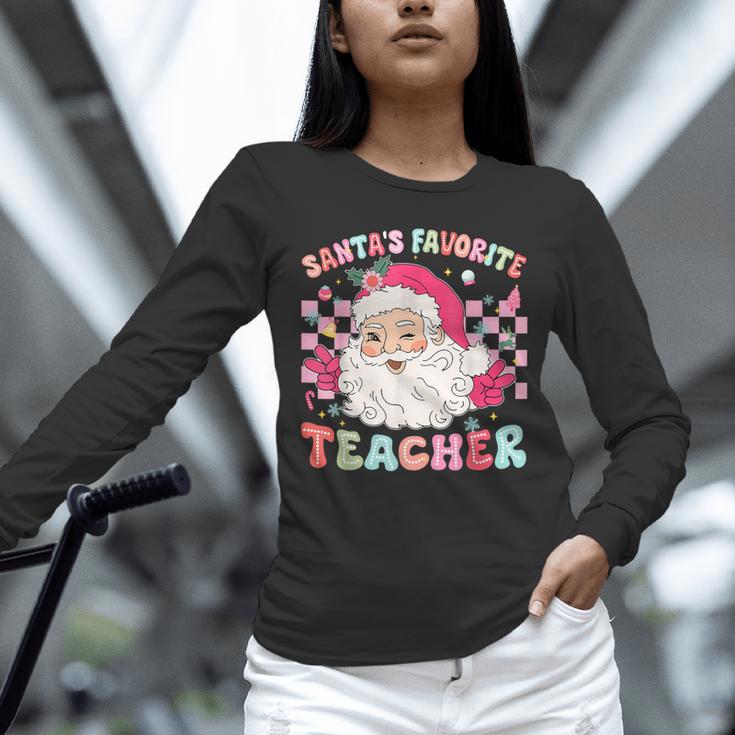 Santa Favorite Teacher Shirt Teacher Christmas Unisex Long Sleeve T-Shirt, novelty gifts, funny gifts Santa Favorite Teacher Shirt Teacher Christmas Unisex Long Sleeve T-Shirt, novelty gifts, funny gifts