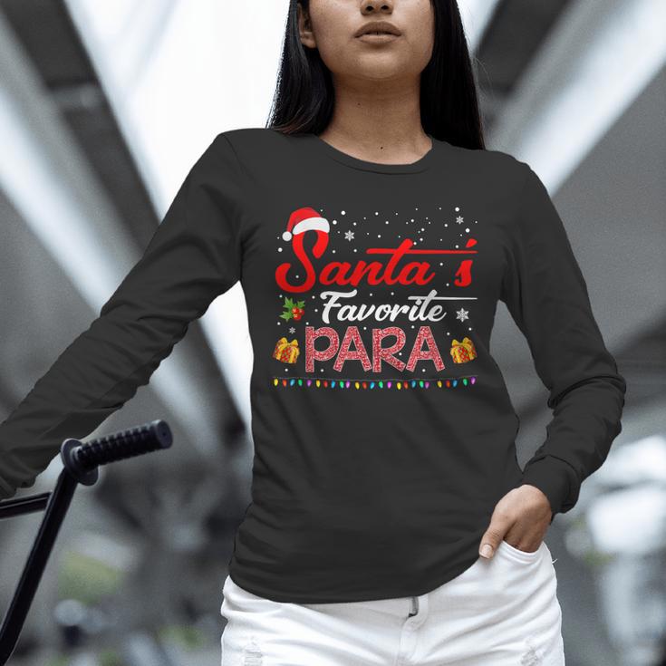 Santa's Favorite Para Christmas Paraprofessional Teacher Unisex Long Sleeve T-Shirt, novelty gifts, funny gifts Santa's Favorite Para Christmas Paraprofessional Teacher Unisex Long Sleeve T-Shirt, novelty gifts, funny gifts