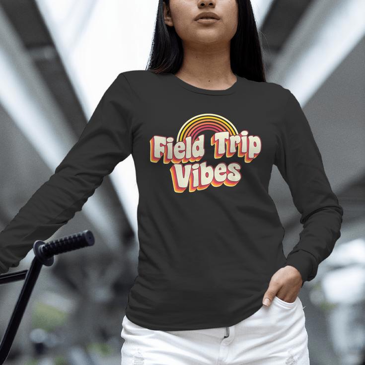 School Bus Trip Vibes Students Teachers Students Field Trip For Men Women Kids Unisex Long Sleeve T-Shirt, novelty gifts, funny gifts