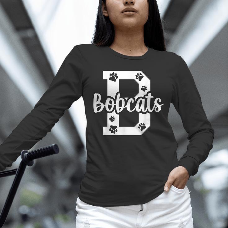 School Spirit Mascot Bobcats Back To School Teacher Student Unisex Long Sleeve T-Shirt, novelty gifts, funny gifts