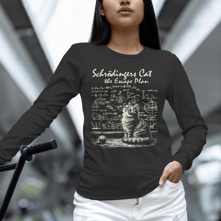 SchröDinger's Cat Escape Plan Science Teacher For Men Women Kids Unisex Long Sleeve T-Shirt, novelty gifts, funny gifts