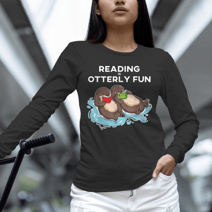 Sea Otter Book Reading Shirt For Bookworm Teachers Unisex Long Sleeve T-Shirt, novelty gifts, funny gifts