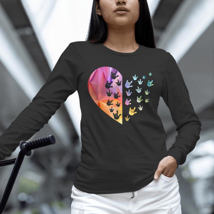 Sign Language Heart ASL For Deaf Teacher Unisex Long Sleeve T-Shirt, novelty gifts, funny gifts Sign Language Heart ASL For Deaf Teacher Unisex Long Sleeve T-Shirt, novelty gifts, funny gifts