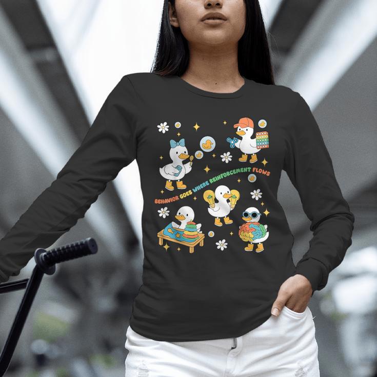 Silly Goose Behavior Analyst RBT ABA Therapy SPED Teacher Unisex Long Sleeve T-Shirt, novelty gifts, funny gifts