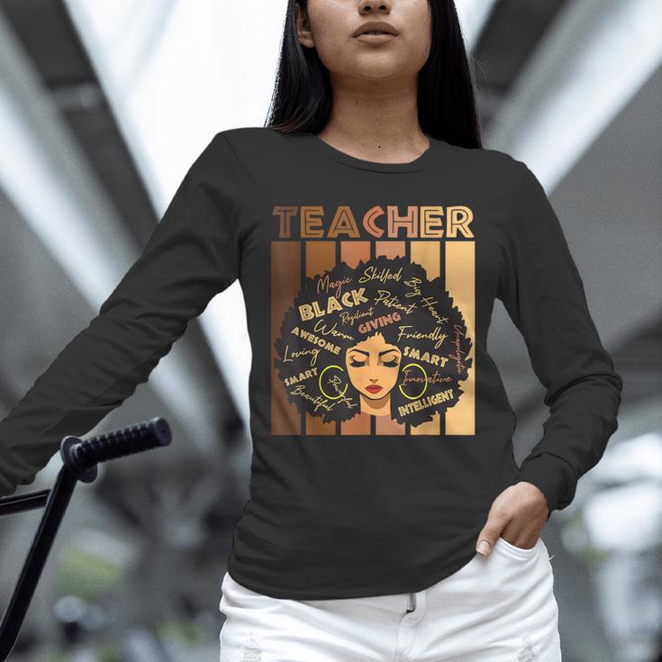 Smart Teacher Afro Girl Melanin African American Wowen Unisex Long Sleeve T-Shirt, novelty gifts, funny gifts