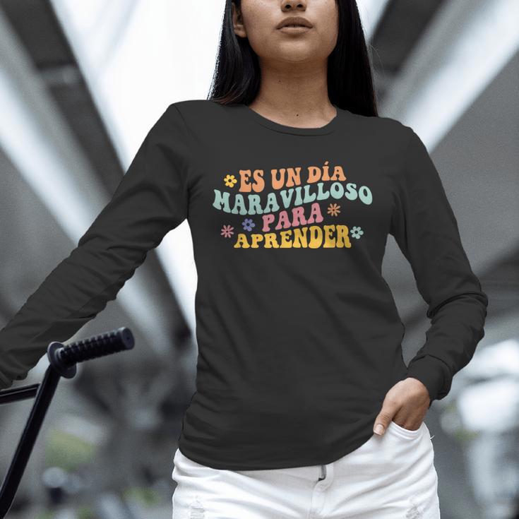 Spanish Teacher Dual Language Bilingual Teacher Cute Preppy Unisex Long Sleeve T-Shirt, novelty gifts, funny gifts