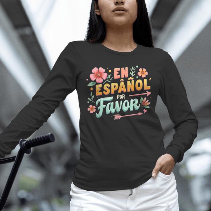 Spanish Teacher Maestra Dimelo En Espanol Por Favor Unisex Long Sleeve T-Shirt, novelty gifts, funny gifts Spanish Teacher Maestra Dimelo En Espanol Por Favor Unisex Long Sleeve T-Shirt, novelty gifts, funny gifts