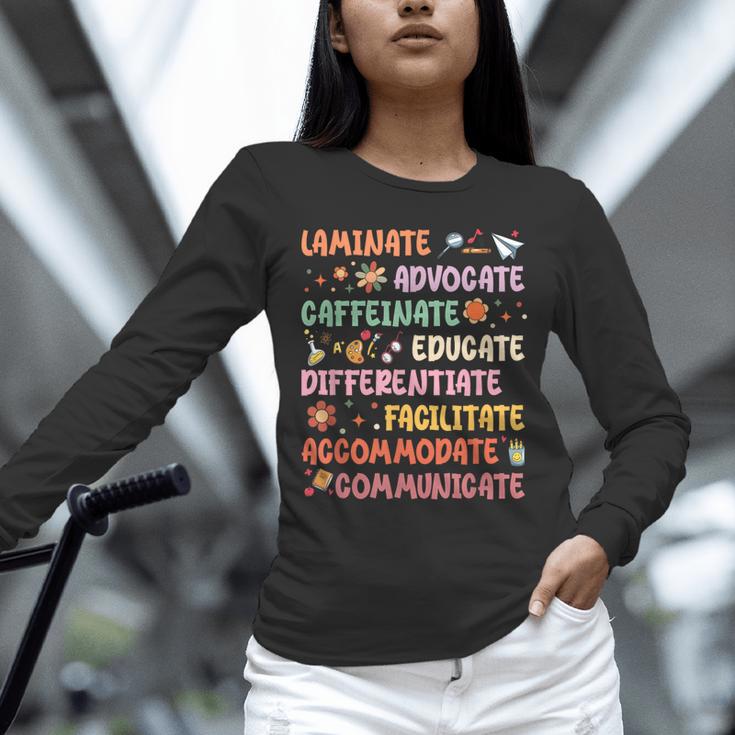 SPED Caffeinate Advocate Laminate Educate Teacher Facilitate For Men Women Unisex Long Sleeve T-Shirt, novelty gifts, funny gifts SPED Caffeinate Advocate Laminate Educate Teacher Facilitate For Men Women Unisex Long Sleeve T-Shirt, novelty gifts, funny gifts