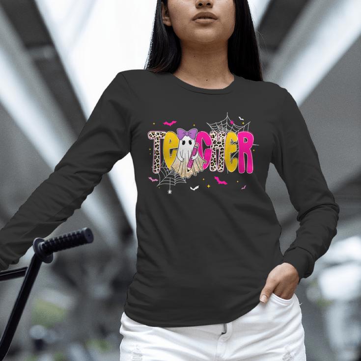 Spooky Halloween Teacher Para Counselor SPED Preppy Boo Kids Unisex Long Sleeve T-Shirt, novelty gifts, funny gifts Spooky Halloween Teacher Para Counselor SPED Preppy Boo Kids Unisex Long Sleeve T-Shirt, novelty gifts, funny gifts