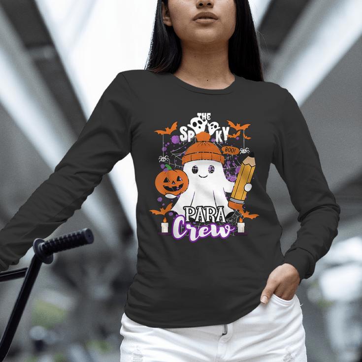Spooky Para Crew Ghost Halloween Paraprofessional Teacher Unisex Long Sleeve T-Shirt, novelty gifts, funny gifts Spooky Para Crew Ghost Halloween Paraprofessional Teacher Unisex Long Sleeve T-Shirt, novelty gifts, funny gifts