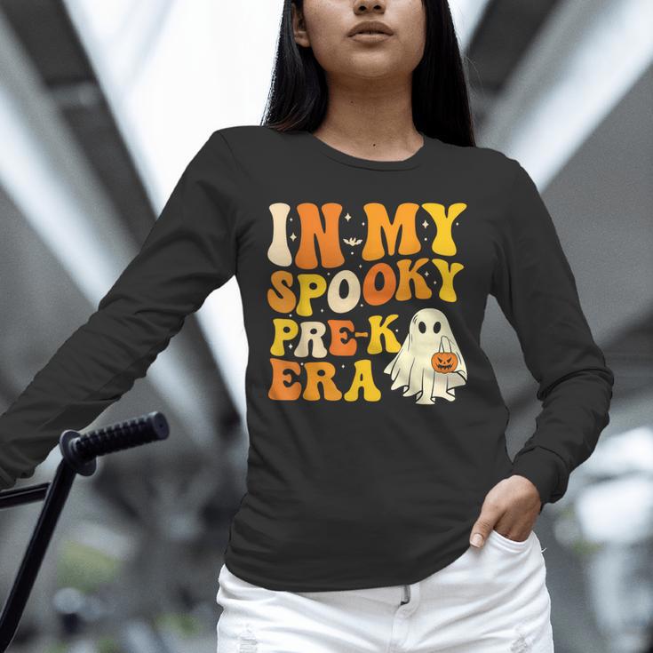 In My Spooky PRE-K Teacher Era Halloween Costume Tee Unisex Long Sleeve T-Shirt, novelty gifts, funny gifts In My Spooky PRE-K Teacher Era Halloween Costume Tee Unisex Long Sleeve T-Shirt, novelty gifts, funny gifts