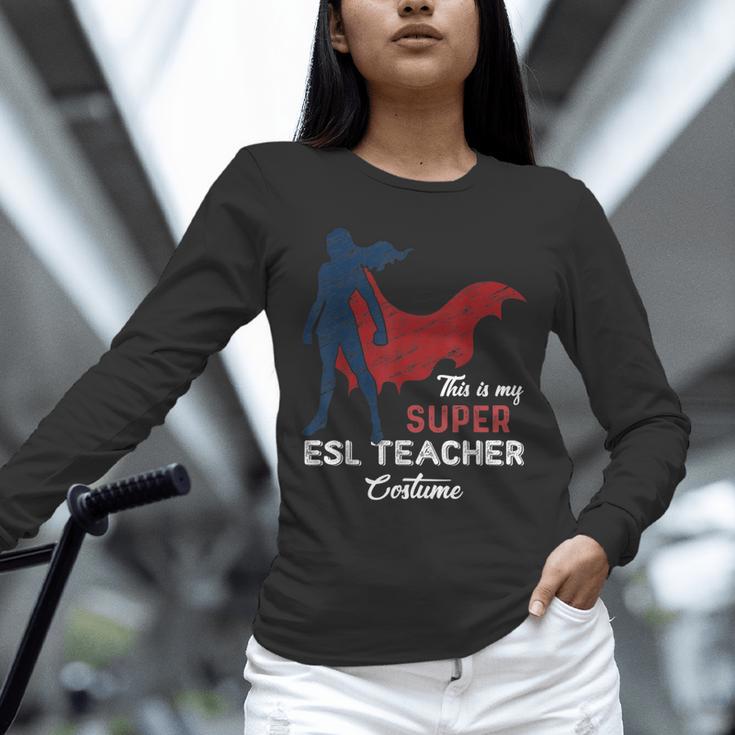 This Is My Super ESL Teacher Costume Lazy Halloween Unisex Long Sleeve T-Shirt, novelty gifts, funny gifts This Is My Super ESL Teacher Costume Lazy Halloween Unisex Long Sleeve T-Shirt, novelty gifts, funny gifts