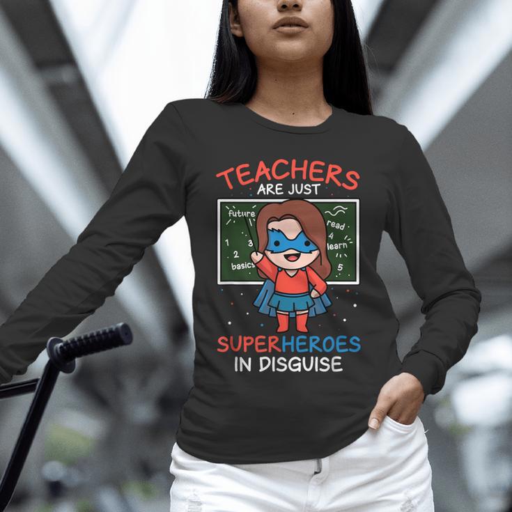 Super Hero Teacher Superheroes In Disguise Unisex Long Sleeve T-Shirt, novelty gifts, funny gifts