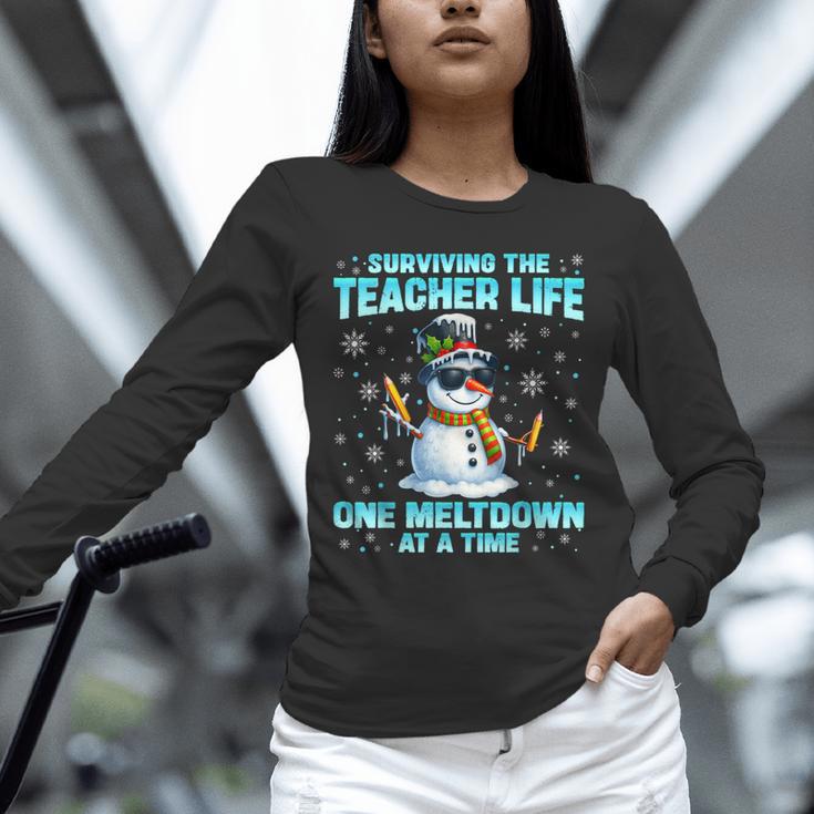 Surviving The Teacher Life Pjs Pajamas Christmas Xmas Teache Unisex Long Sleeve T-Shirt, novelty gifts, funny gifts Surviving The Teacher Life Pjs Pajamas Christmas Xmas Teache Unisex Long Sleeve T-Shirt, novelty gifts, funny gifts