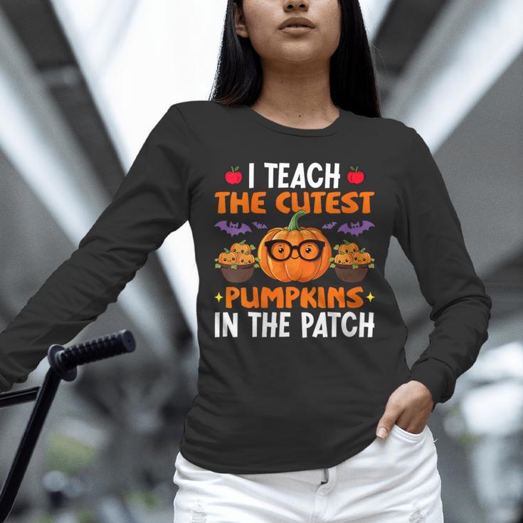 I Teach The Cutest Pumpkins In The Patch Halloween Teacher Unisex Long Sleeve T-Shirt, novelty gifts, funny gifts I Teach The Cutest Pumpkins In The Patch Halloween Teacher Unisex Long Sleeve T-Shirt, novelty gifts, funny gifts