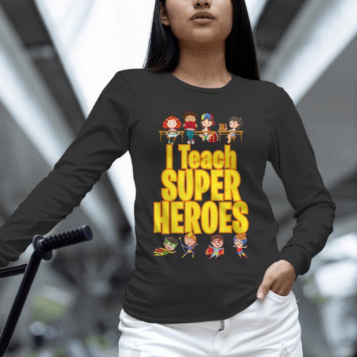 I Teach Super Heroes Comic Book Hero Teacher School Unisex Long Sleeve T-Shirt, novelty gifts, funny gifts I Teach Super Heroes Comic Book Hero Teacher School Unisex Long Sleeve T-Shirt, novelty gifts, funny gifts