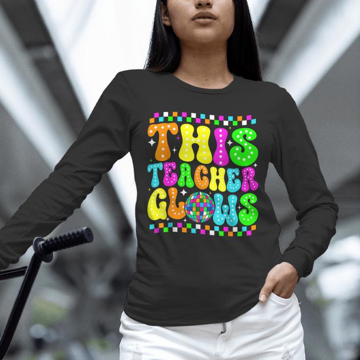 This Teacher 80s 90s Teachers's Day Glows Last Day Of School Unisex Long Sleeve T-Shirt, novelty gifts, funny gifts
