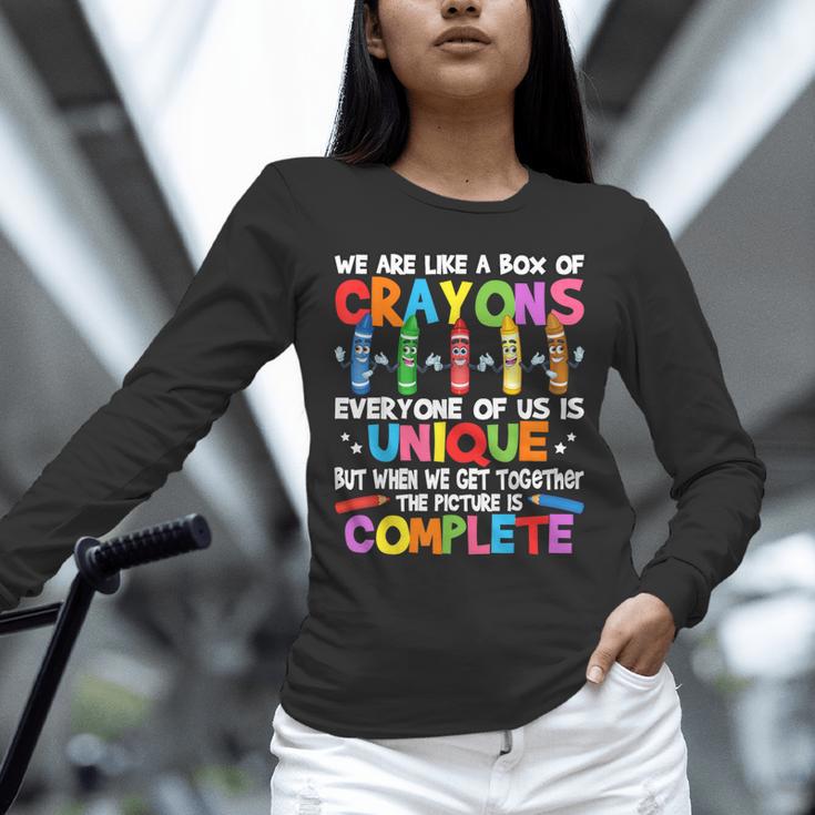 Teacher We Are Like a Box Of Crayons For Men Women Kids Unisex Long Sleeve T-Shirt, novelty gifts, funny gifts Teacher We Are Like a Box Of Crayons For Men Women Kids Unisex Long Sleeve T-Shirt, novelty gifts, funny gifts