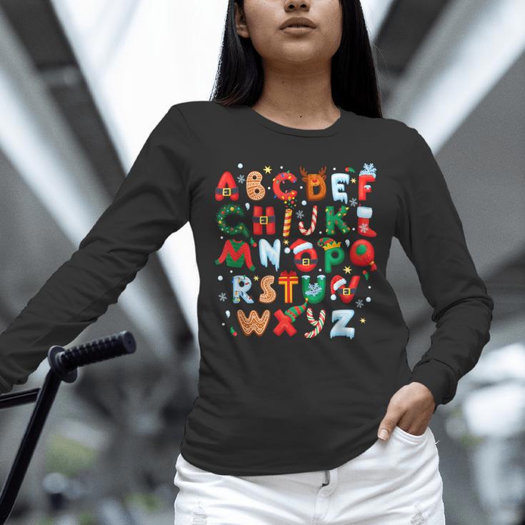 Teacher Christmas Alphabet Back To School Holiday Learning Unisex Long Sleeve T-Shirt, novelty gifts, funny gifts Teacher Christmas Alphabet Back To School Holiday Learning Unisex Long Sleeve T-Shirt, novelty gifts, funny gifts