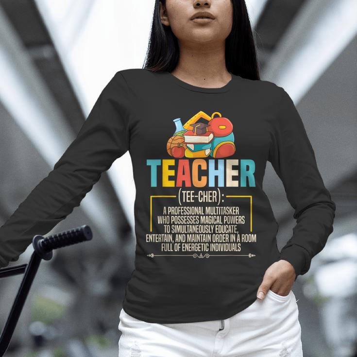 Teacher Definition Teaching School Teacher Men Women Unisex Long Sleeve T-Shirt, novelty gifts, funny gifts Teacher Definition Teaching School Teacher Men Women Unisex Long Sleeve T-Shirt, novelty gifts, funny gifts