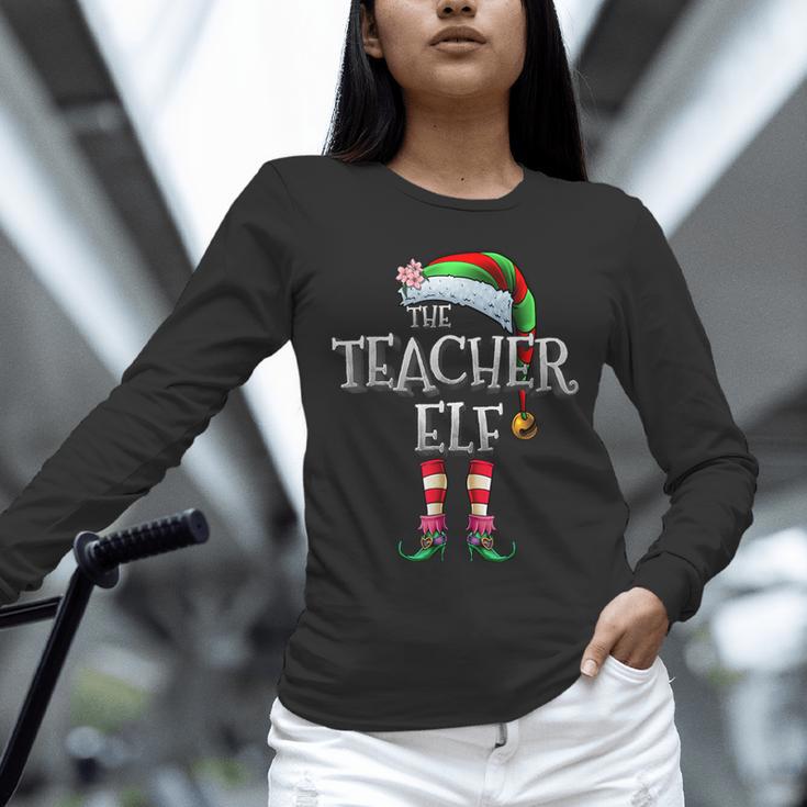 The Teacher Elf Shirt Matching Family Christmas Elf Men Women Kids Unisex Long Sleeve T-Shirt, novelty gifts, funny gifts
