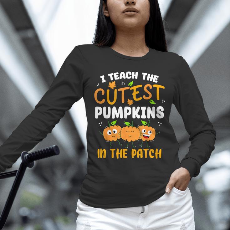 Teacher Halloween Pre-K Teacher Kindergarten Cutest Pumpkins Men Women Kids Unisex Long Sleeve T-Shirt, novelty gifts, funny gifts
