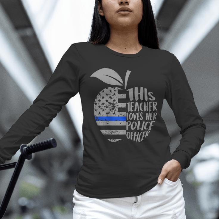 This Teacher Loves Her Police Officer Wife Saying Unisex Long Sleeve T-Shirt, novelty gifts, funny gifts This Teacher Loves Her Police Officer Wife Saying Unisex Long Sleeve T-Shirt, novelty gifts, funny gifts
