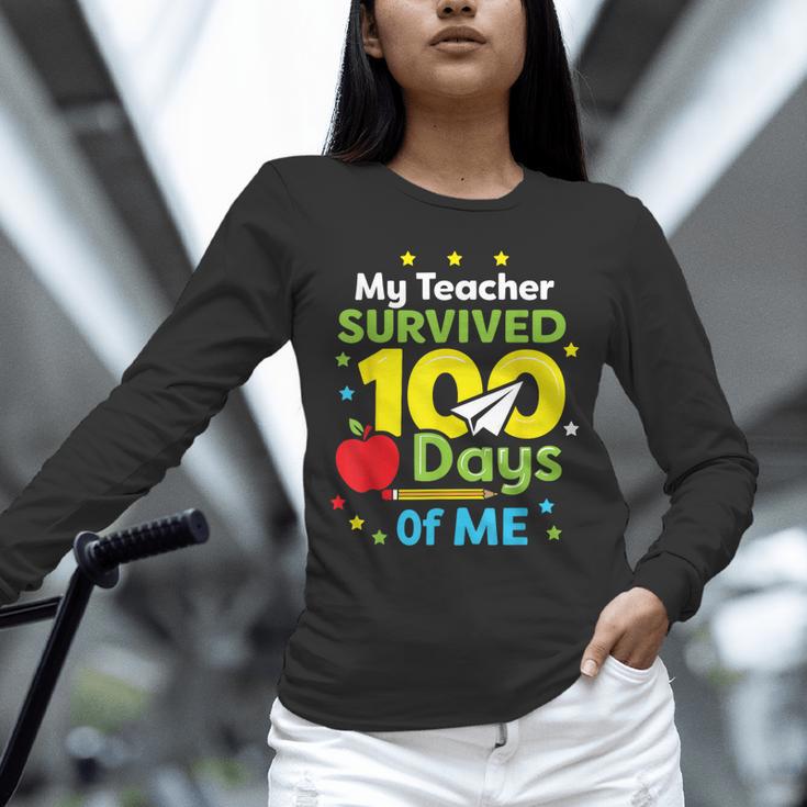 My Teacher Survived 100 Days Of Me Unisex Long Sleeve T-Shirt, novelty gifts, funny gifts My Teacher Survived 100 Days Of Me Unisex Long Sleeve T-Shirt, novelty gifts, funny gifts