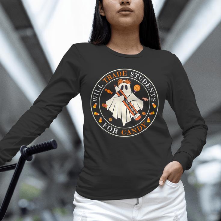 Teacher Will Trade Students For Candy Easy Halloween Costume Unisex Long Sleeve T-Shirt, novelty gifts, funny gifts Teacher Will Trade Students For Candy Easy Halloween Costume Unisex Long Sleeve T-Shirt, novelty gifts, funny gifts