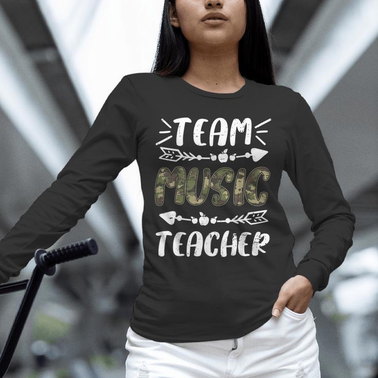 Team Music Teacher Camo Teacher Student Back To School Unisex Long Sleeve T-Shirt, novelty gifts, funny gifts Team Music Teacher Camo Teacher Student Back To School Unisex Long Sleeve T-Shirt, novelty gifts, funny gifts