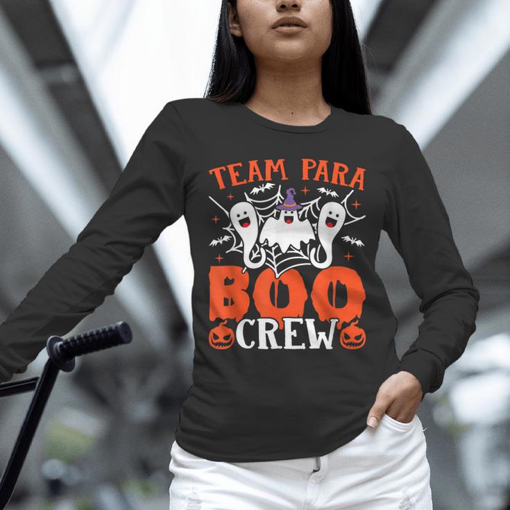 Team Para Boo Crew Halloween Ghost Paraprofessional Teacher Unisex Long Sleeve T-Shirt, novelty gifts, funny gifts