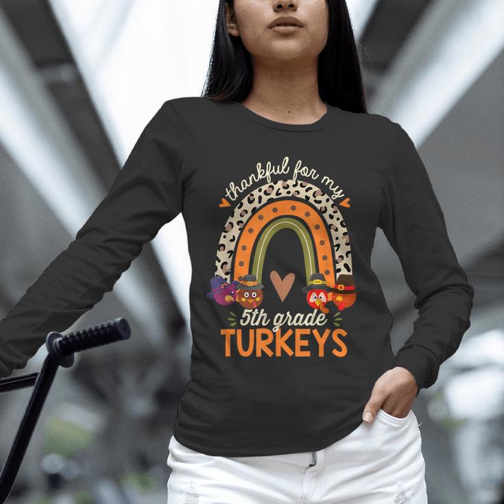 Thankful For My 5th Grade Turkeys Thanksgiving Teacher Unisex Long Sleeve T-Shirt, novelty gifts, funny gifts Thankful For My 5th Grade Turkeys Thanksgiving Teacher Unisex Long Sleeve T-Shirt, novelty gifts, funny gifts