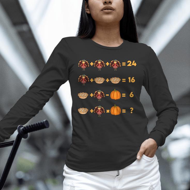 Thanksgiving Order Of Operations Turkey Quiz Math Teacher Unisex Long Sleeve T-Shirt, novelty gifts, funny gifts