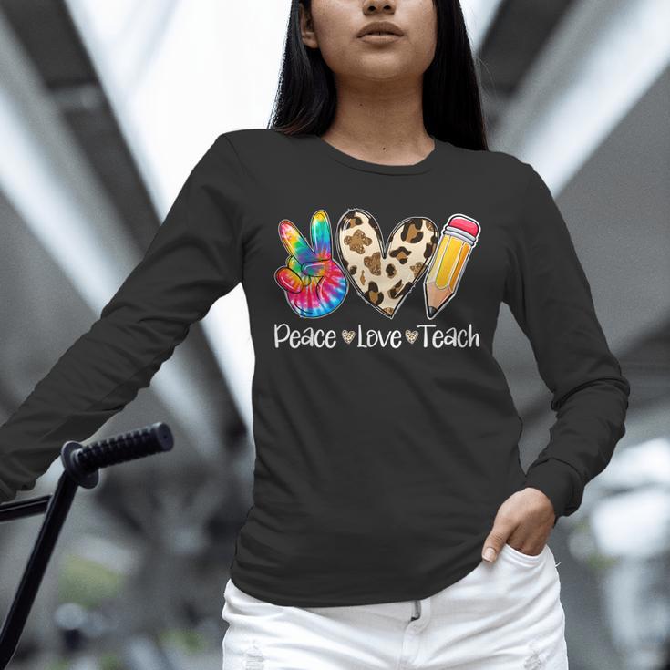 Tie Dye Hippie Peace Love Teach Teacher Appreciation Unisex Long Sleeve T-Shirt, novelty gifts, funny gifts Tie Dye Hippie Peace Love Teach Teacher Appreciation Unisex Long Sleeve T-Shirt, novelty gifts, funny gifts