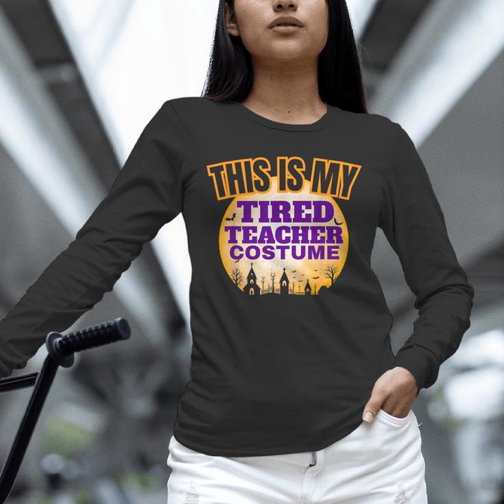 This Is My Tired Teacher Costume Halloween Teachers Unisex Long Sleeve T-Shirt, novelty gifts, funny gifts This Is My Tired Teacher Costume Halloween Teachers Unisex Long Sleeve T-Shirt, novelty gifts, funny gifts