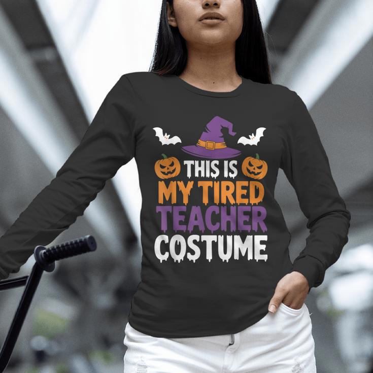 Tired Teacher Costume For Humor Halloween Unisex Long Sleeve T-Shirt, novelty gifts, funny gifts Tired Teacher Costume For Humor Halloween Unisex Long Sleeve T-Shirt, novelty gifts, funny gifts