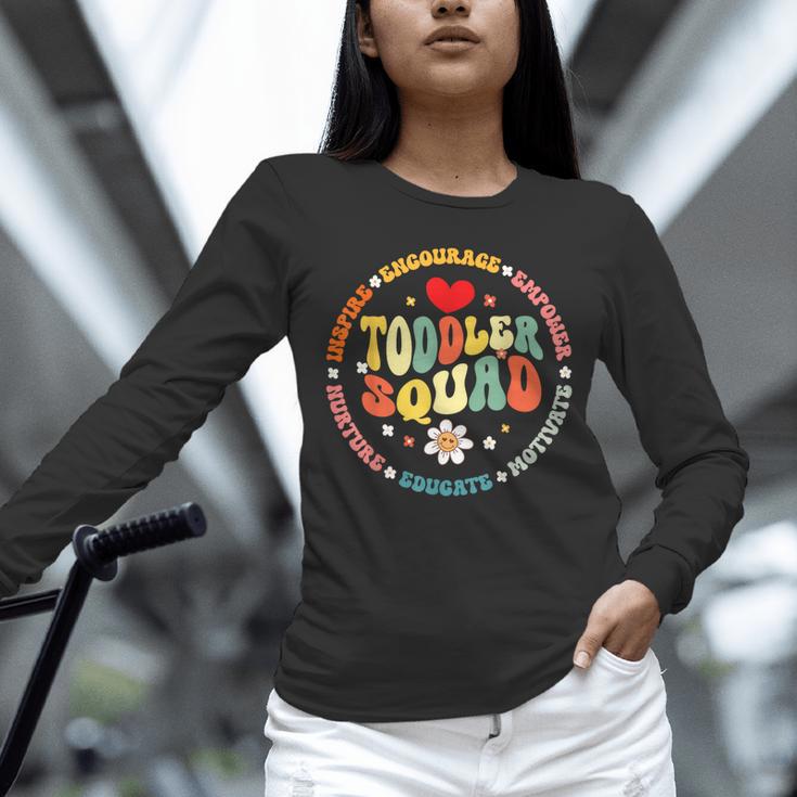 Toddler Squad Pre-K Teacher Pre School Back To School Unisex Long Sleeve T-Shirt, novelty gifts, funny gifts