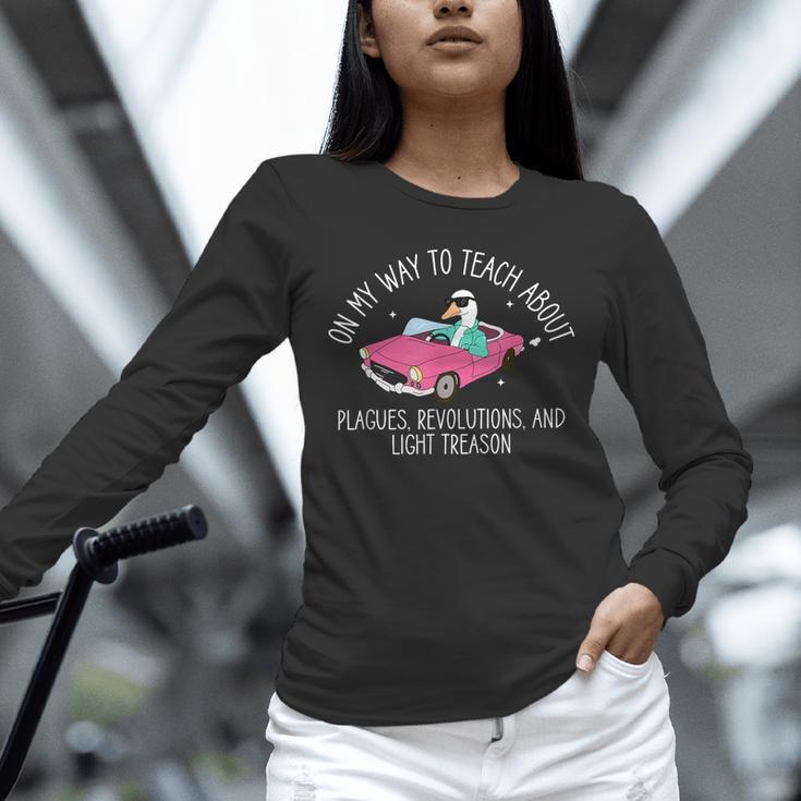 History Teacher Silly Goose Back To School Social Studies Unisex Long Sleeve T-Shirt, novelty gifts, funny gifts