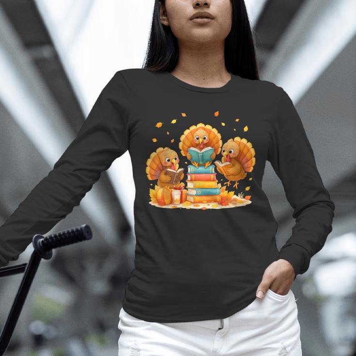 Turkey Read Books Reading Fall Thanksgiving Teacher Unisex Long Sleeve T-Shirt, novelty gifts, funny gifts Turkey Read Books Reading Fall Thanksgiving Teacher Unisex Long Sleeve T-Shirt, novelty gifts, funny gifts