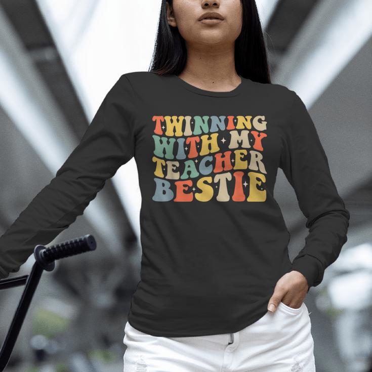 Twin Day Friends Teacher Twinning With My Bestie Matching Unisex Long Sleeve T-Shirt, novelty gifts, funny gifts Twin Day Friends Teacher Twinning With My Bestie Matching Unisex Long Sleeve T-Shirt, novelty gifts, funny gifts