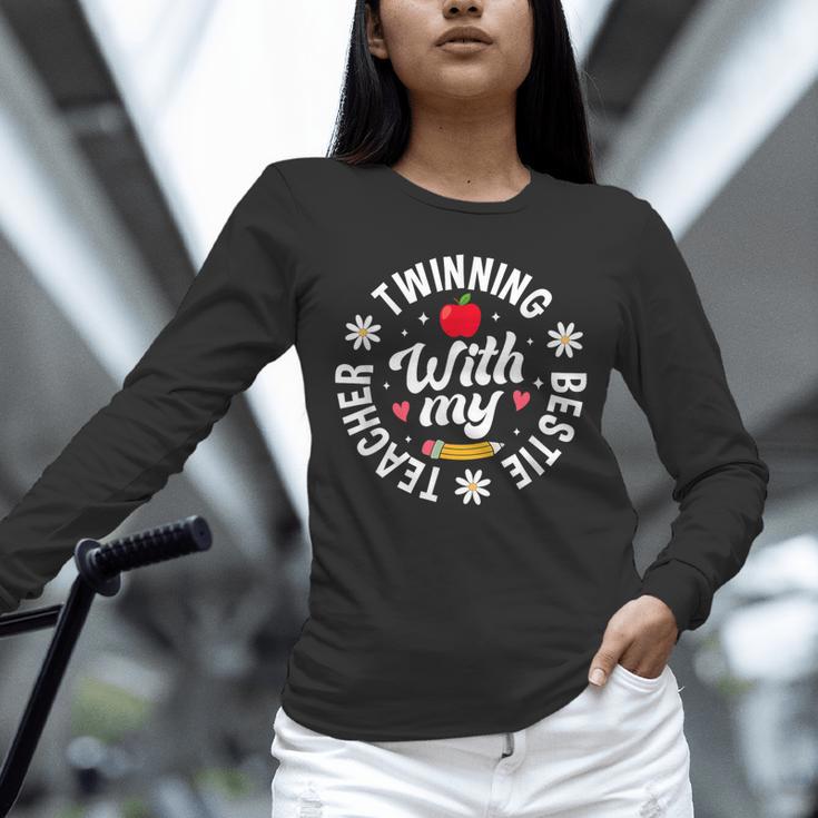 Twin Day Teacher Twinning With My Bestie Matching For Men Women Unisex Long Sleeve T-Shirt, novelty gifts, funny gifts Twin Day Teacher Twinning With My Bestie Matching For Men Women Unisex Long Sleeve T-Shirt, novelty gifts, funny gifts