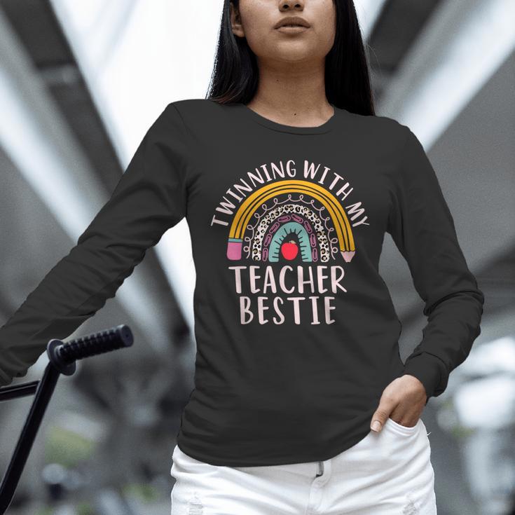 Twinning With My Teacher Bestie Spirit Week Girls Day Kids Unisex Long Sleeve T-Shirt, novelty gifts, funny gifts Twinning With My Teacher Bestie Spirit Week Girls Day Kids Unisex Long Sleeve T-Shirt, novelty gifts, funny gifts