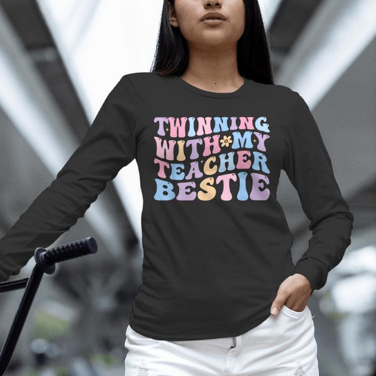 Twinning With My Teacher Bestie Teaching Partner Unisex Long Sleeve T-Shirt, novelty gifts, funny gifts Twinning With My Teacher Bestie Teaching Partner Unisex Long Sleeve T-Shirt, novelty gifts, funny gifts