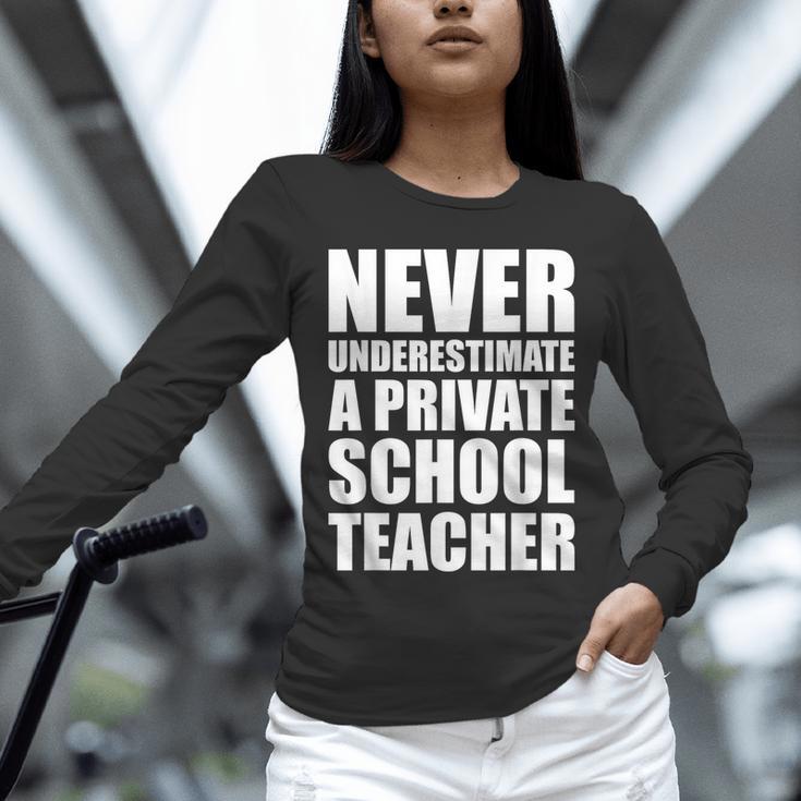 Never Underestimate A Private School Teacher Back To School Unisex Long Sleeve T-Shirt, novelty gifts, funny gifts Never Underestimate A Private School Teacher Back To School Unisex Long Sleeve T-Shirt, novelty gifts, funny gifts