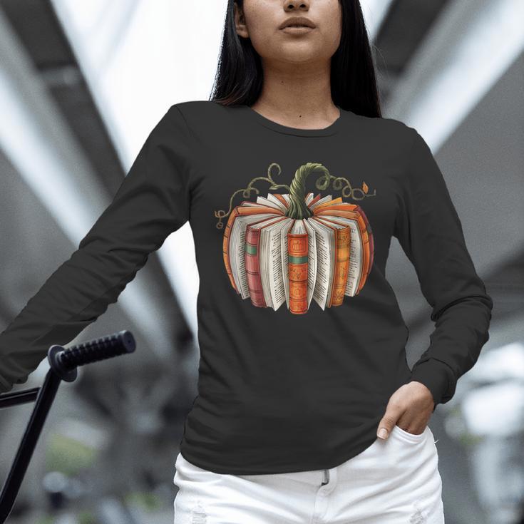 Vintage Book Pumpkin Autumn Fall Librarians Bookworm Teacher Unisex Long Sleeve T-Shirt, novelty gifts, funny gifts Vintage Book Pumpkin Autumn Fall Librarians Bookworm Teacher Unisex Long Sleeve T-Shirt, novelty gifts, funny gifts