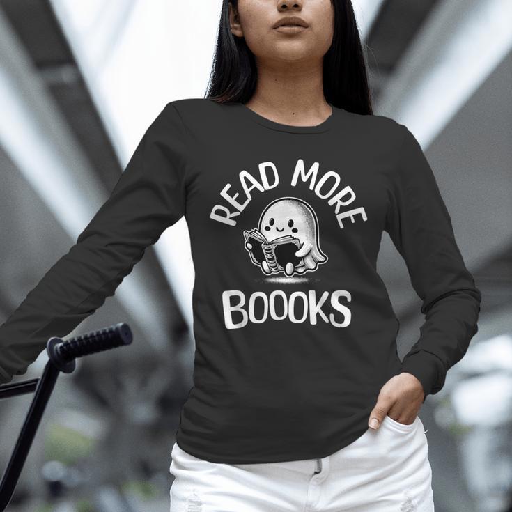 Vintage Halloween Teacher Women Reading Read More Books Unisex Long Sleeve T-Shirt, novelty gifts, funny gifts