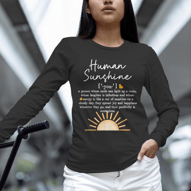 Vintage Human Sunshine Definition Teachers Mom Boss Women Unisex Long Sleeve T-Shirt, novelty gifts, funny gifts