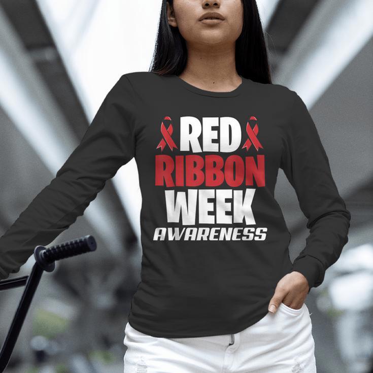 We Wear Red For Red Ribbon Week Awareness Mothers Teachers Unisex Long Sleeve T-Shirt, novelty gifts, funny gifts We Wear Red For Red Ribbon Week Awareness Mothers Teachers Unisex Long Sleeve T-Shirt, novelty gifts, funny gifts