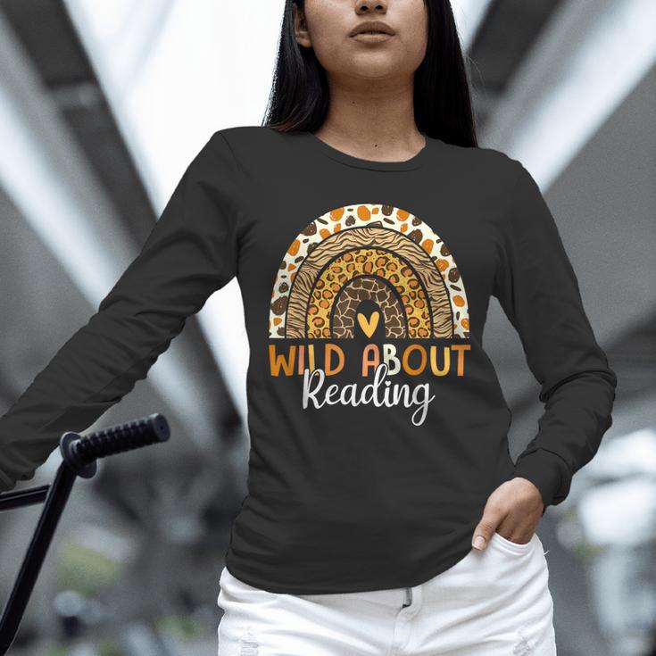 Wild About Reading Teacher Back To School Leopard Rainbow Unisex Long Sleeve T-Shirt, novelty gifts, funny gifts Wild About Reading Teacher Back To School Leopard Rainbow Unisex Long Sleeve T-Shirt, novelty gifts, funny gifts