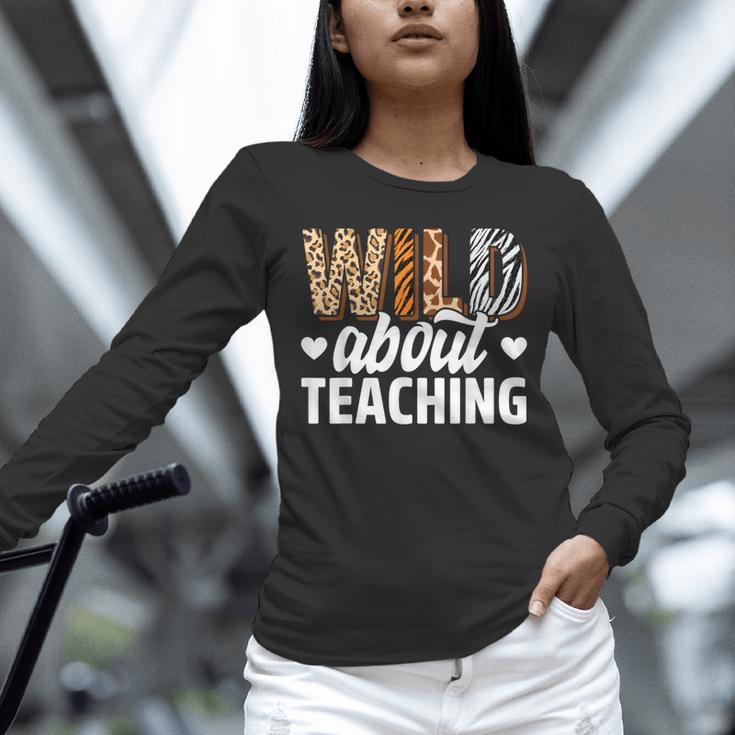 Wild About Teaching Teacher Teaching Back To School Unisex Long Sleeve T-Shirt, novelty gifts, funny gifts Wild About Teaching Teacher Teaching Back To School Unisex Long Sleeve T-Shirt, novelty gifts, funny gifts